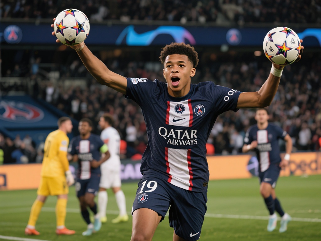 巴黎大胜!6-1狂屠圣埃蒂安 杜埃双响领跑22分 在这场瞩目的对决中,19岁的杜埃成为了万