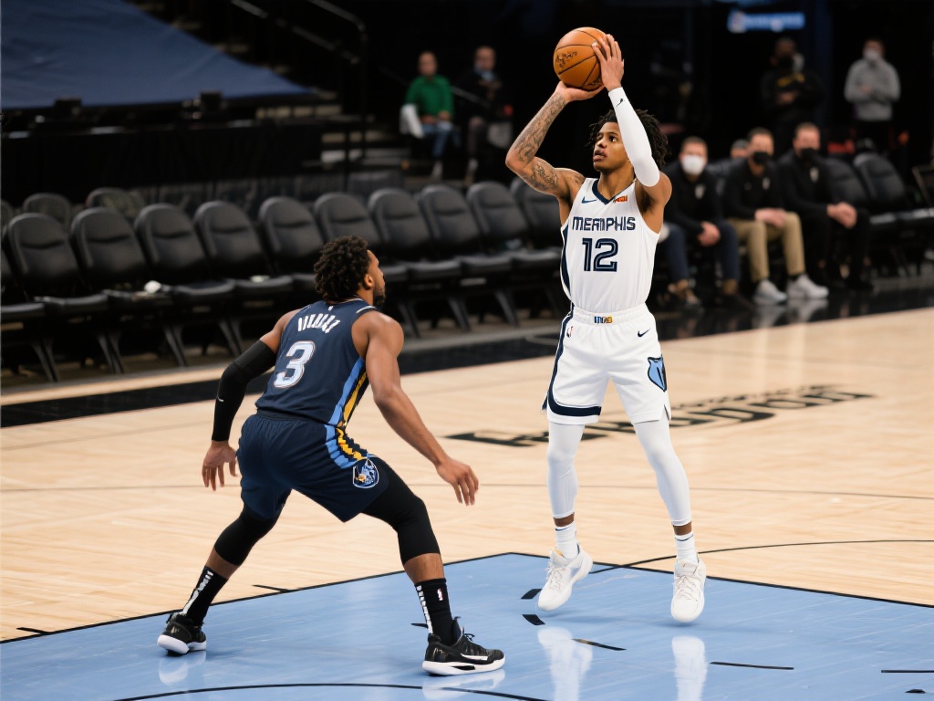 莫兰特单打文森特转身跳投完美命中 总之,这场对决不仅是莫兰特技巧与文森特防